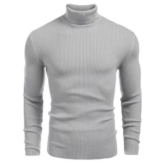 Herren Rollkragenpullover aus hochwertigem Strickmaterial mit Rippstruktur R&B