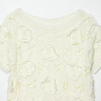 Damen Strickoberteil mit floralem Strukturmuster R&B