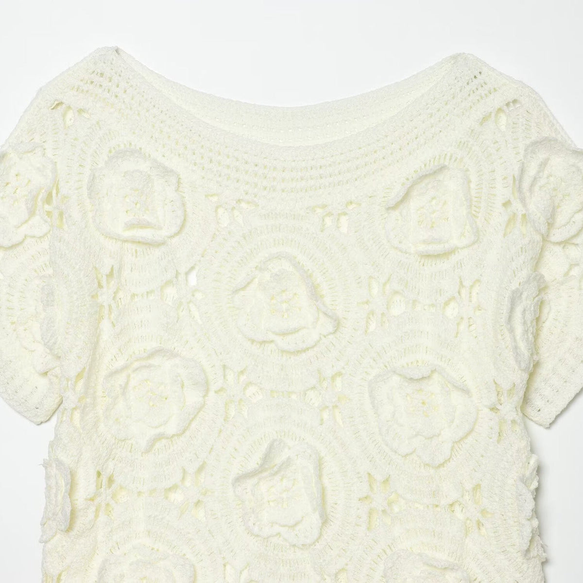 Damen Strickoberteil mit floralem Strukturmuster R&B