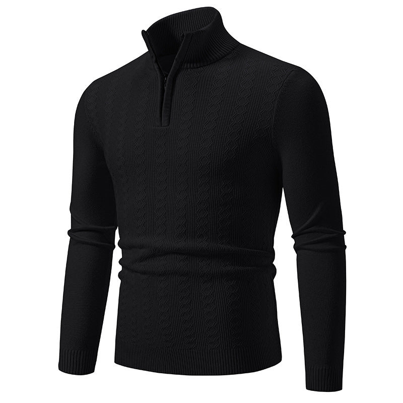 Herren modischer Rollkragenpullover mit elegantem Strukturmuster R&B