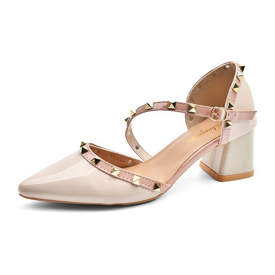 Damen Elegante Strapschuhe mit dekorativen Nieten R&B