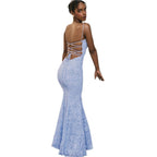 Damen Langflussendes Kleid mit stilvollen Blumenapplikationen R&B