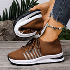 Damen Sportliche Sneaker mit atmungsaktiver Strickoberfläche und rutschfester Sohle R&B