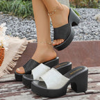 Damen Offene High-Heel Mules R&B