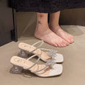 Damen glamouröse Sandalen mit glitzernden Blüten-Details R&B