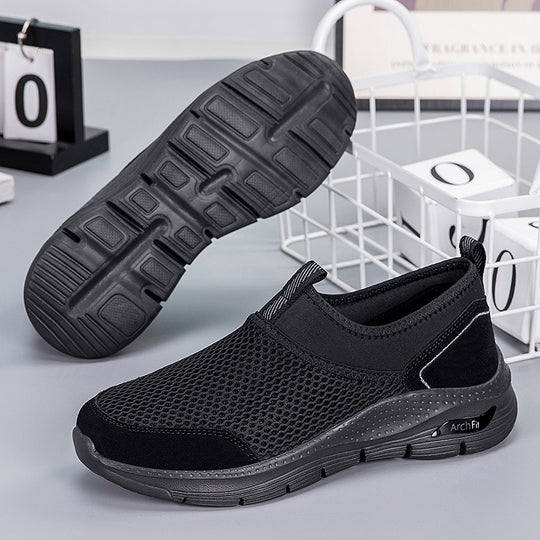 Damen Slip-On Laufschuhe mit atmungsaktiver Mesh-Oberfläche und dämpfender Sohle R&B
