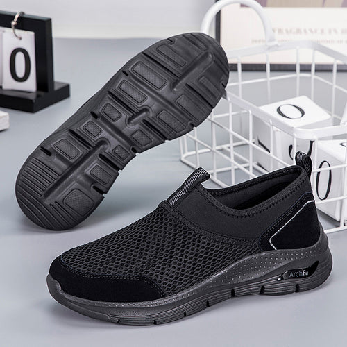 Damen Slip-On Laufschuhe mit atmungsaktiver Mesh-Oberfläche und dämpfender Sohle R&B