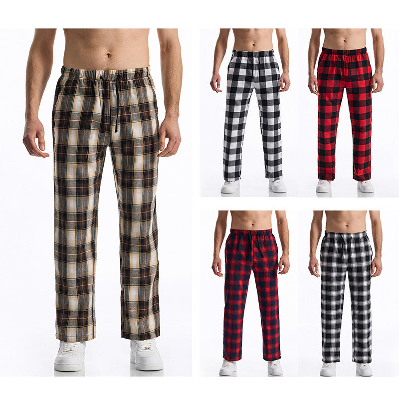 Herren komfortable Karohose R&B