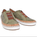 Damen Atmungsaktive Slip-On Sneakers mit geflochtenem Design und ergonomischer Sohle R&B