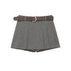 Damen elegante Shorts mit dekorativem Gürtel R&B