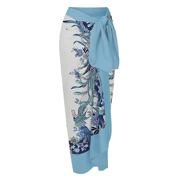 Damen Maxirock mit floralen Mustern und voluminösem Schnitt R&B