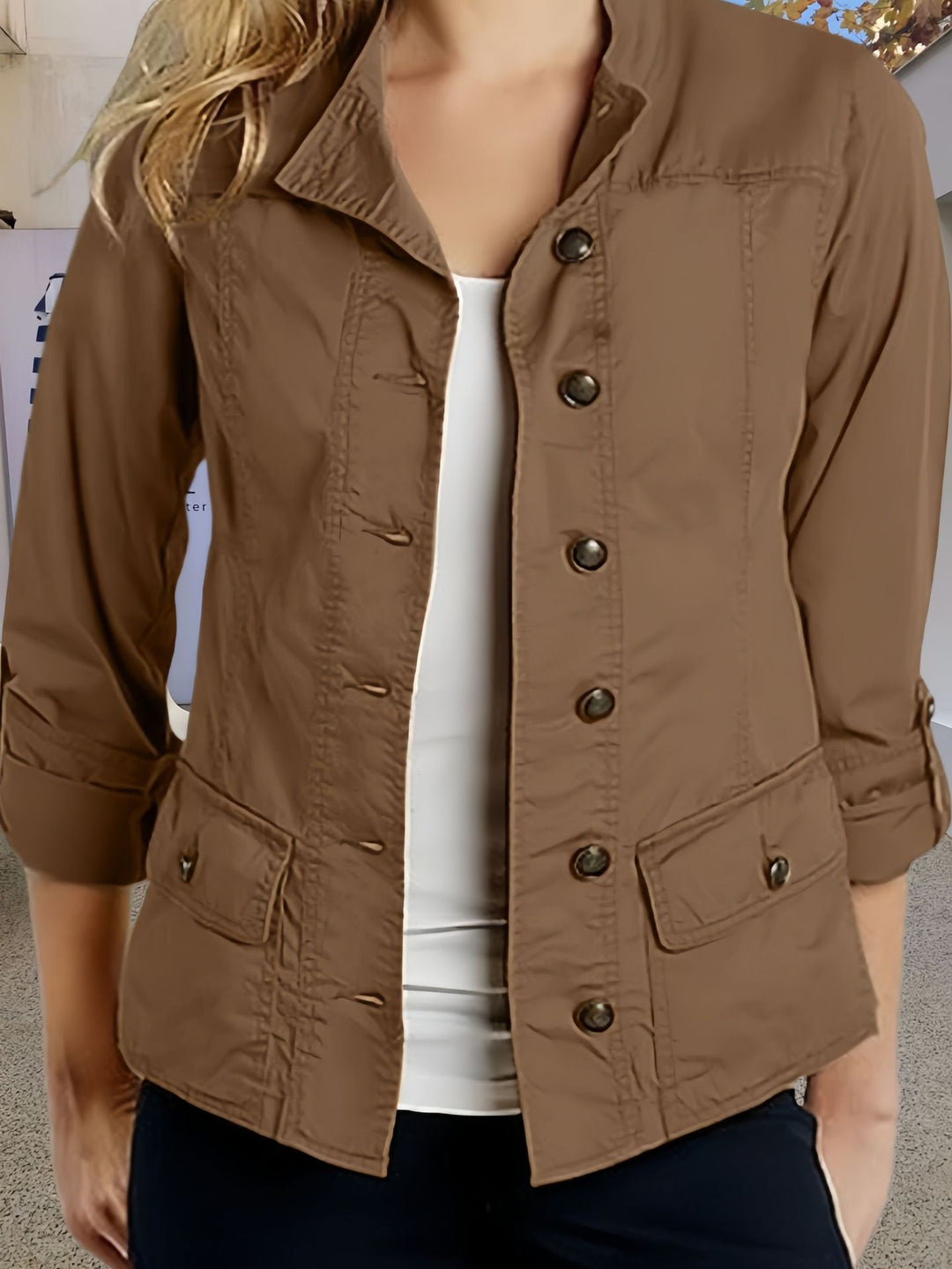 Damen Leichte Sommerjacke mit praktischen Taschen R&B