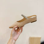 Damen elegante Ballerinas mit funkelndem Strassband R&B