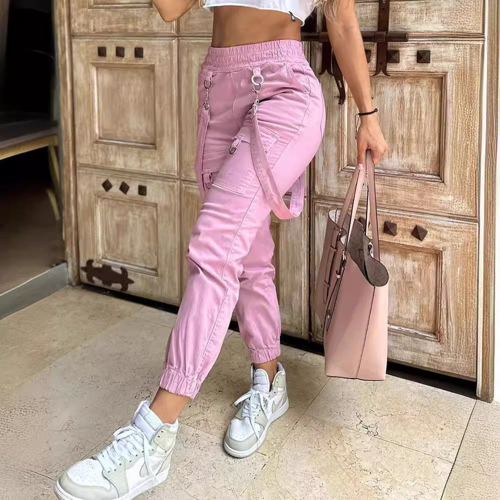 Damen Cargo-Hose mit praktischen Seitentaschen und verstellbarem Bund R&B