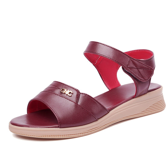 Damen Komfortable Wedge-Sandaletten mit verstellbarem Fesselriemen und ergonomischer Sohle R&B