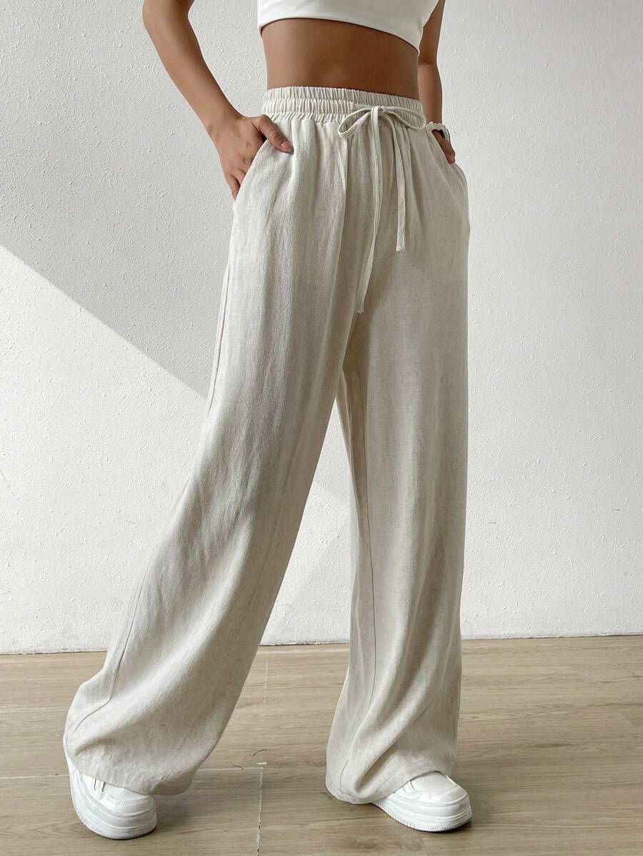 Damen entspannte Leinenhose R&B