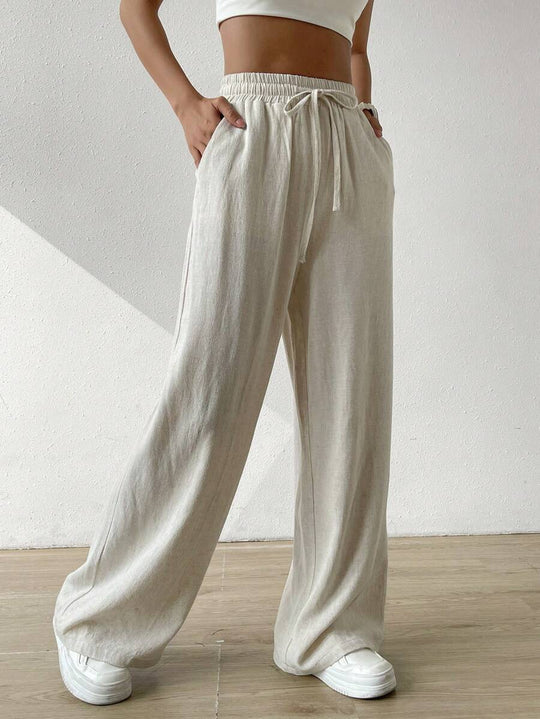 Damen entspannte Leinenhose R&B