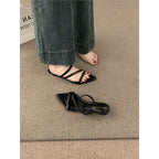 Damen elegante Slingback Sandalen mit v-förmiger Zehenpartie R&B