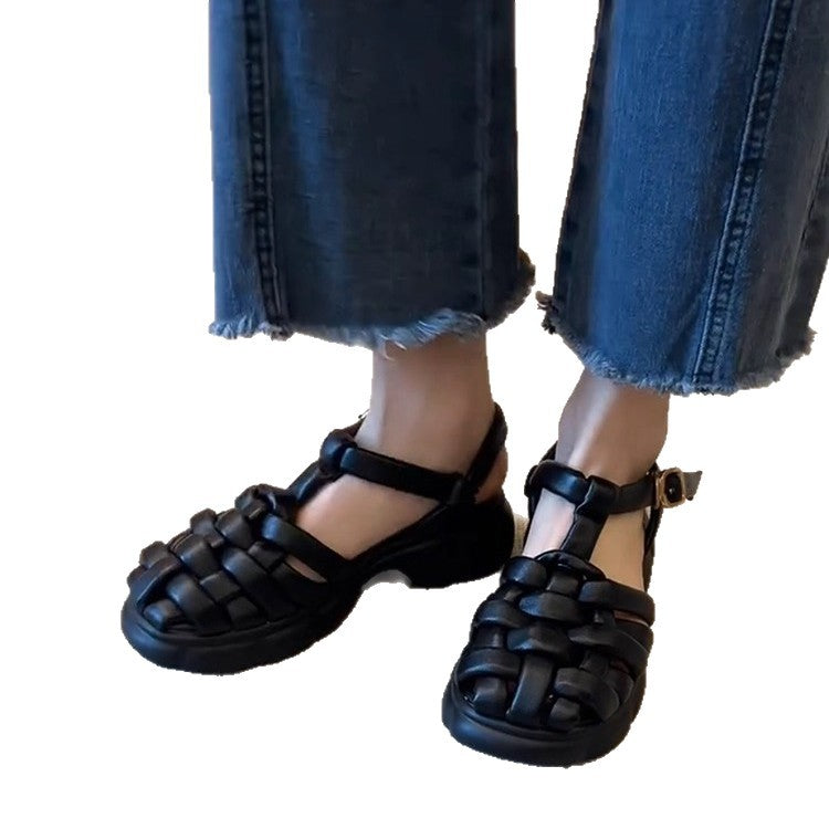Damen Komfortable Badesandalen im stilvollen Flecht-Design