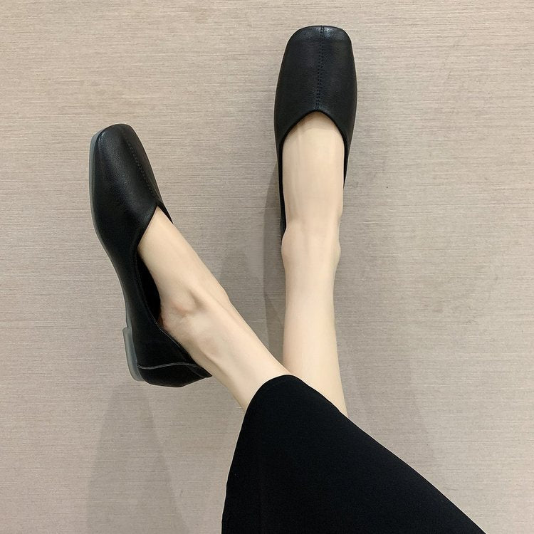 Damen elegante Ballerinas mit geschwungenem Schnitt und flexiblem Fußbett R&B