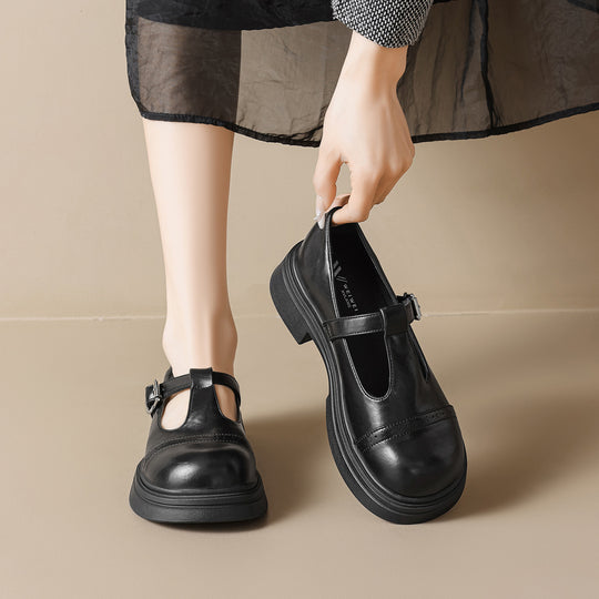 Damen elegante Mary-Jane Schule mit robustem Blockabsatz R&B