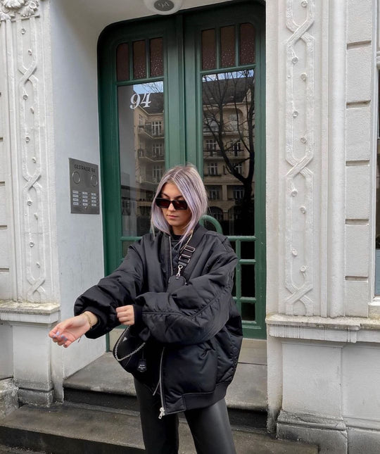 Damen Oversize-Pufferjacke R&B