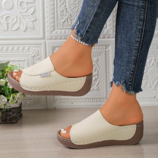 Damen Gummierte Slip-On Pantolette mit ergonomischem Fußbett und modischem Schnitt R&B