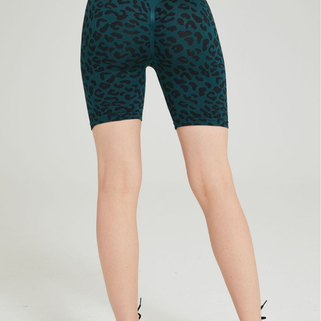 Damen Sportliche Radlerhosen mit innovativem Leopardenmuster R&B