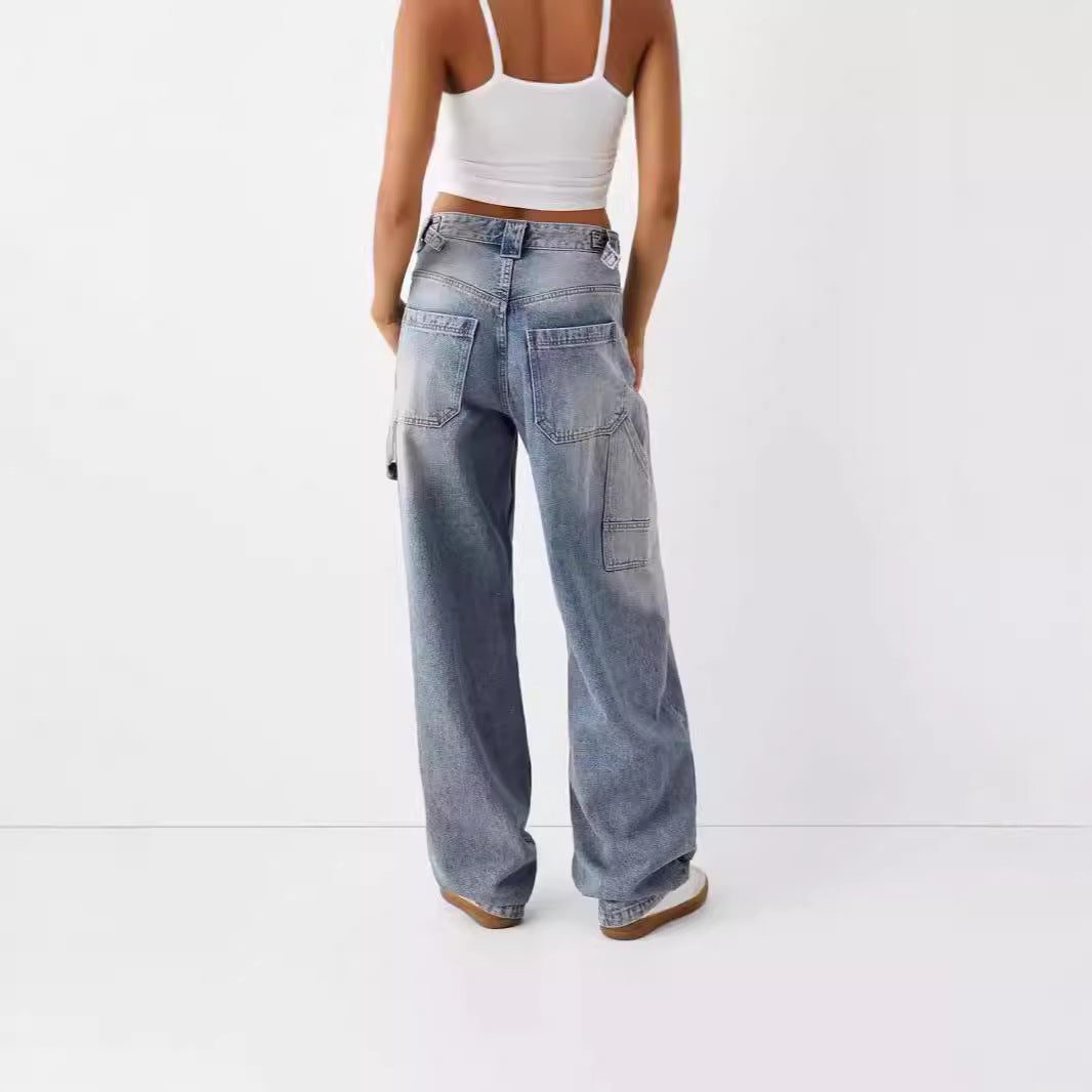 Damen High-Waist Mom-Jeans im lässigen Relaxed-Fit R&B