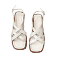 Damen Slingback Sandalen mit kreuzverzwicktem Riemendesign R&B