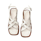 Damen Slingback Sandalen mit kreuzverzwicktem Riemendesign R&B