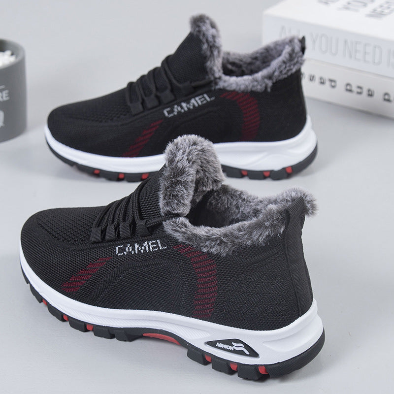 Damen Winterfeste und Atmungsaktive Sneakers mit Kuscheligem Innenfutter R&B