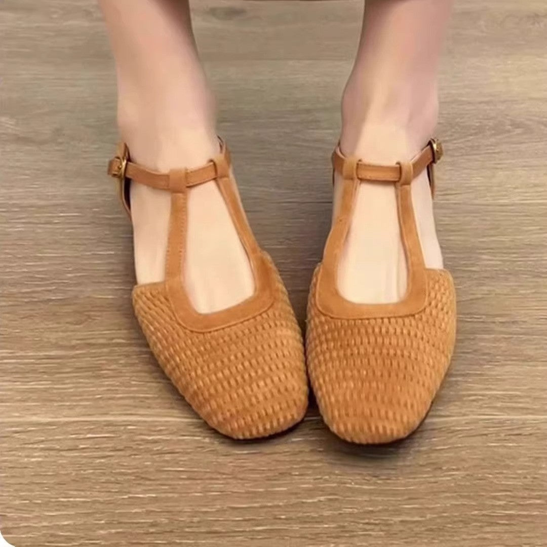 Damen Komfortable Ballerinas mit dekorativem Flechtmuster R&B