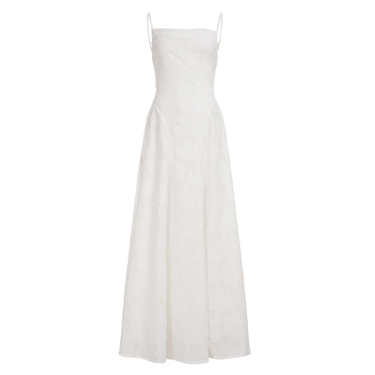 Damen Maxikleid mit zartem Blumendesign und schwingendem Saum R&B