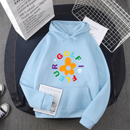 Damen Kapuzenpullover mit kreativem Blumen-Grafikdesign und bequemer Passform R&B