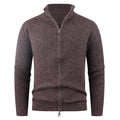 Herren Strickpullover mit hohem Kragen und dekorativem Reißverschluss R&B