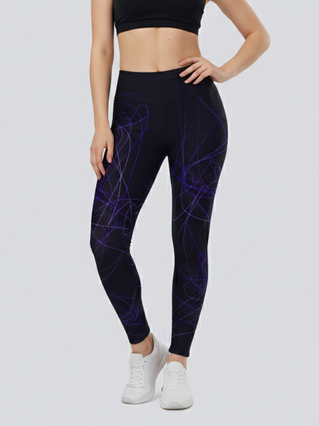 Damen Sportlegging mit stilvollem grafischen Design R&B