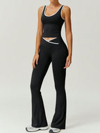 Damen Sportliche Leggings mit modischem Oberteil und innovativem Schnitt R&B