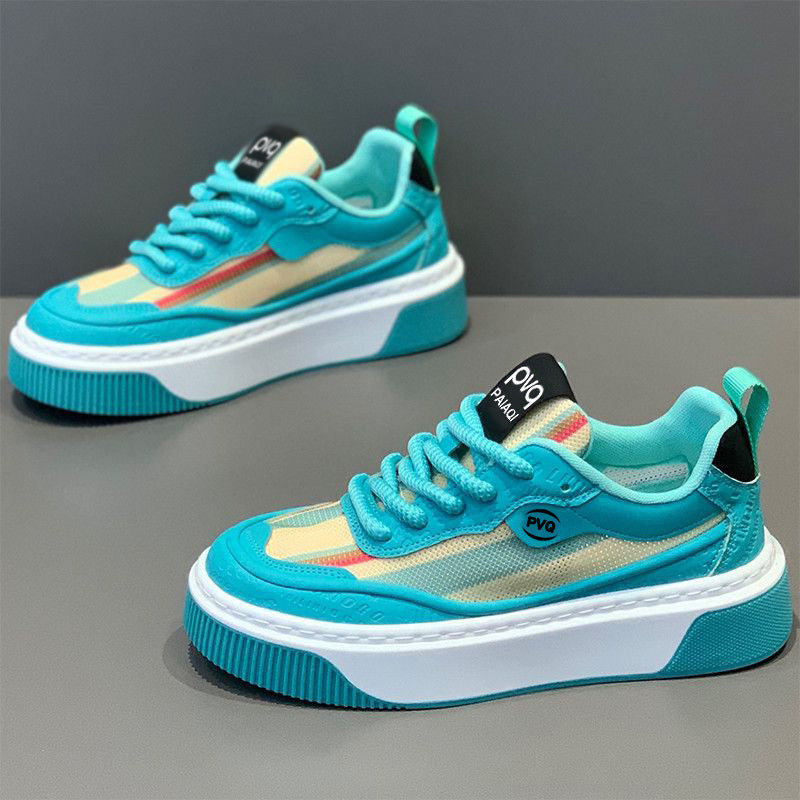 Damen trendige Plateau-Sneaker mit atmungsaktivem Obermaterial und rutschfester Sohle R&B