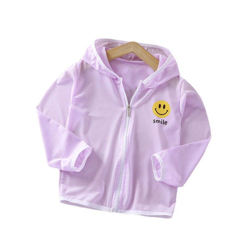 Unisex nan Kinder leichte Kapuzenjacke mit atmungsaktivem Meshstoff und durchgehendem Reißverschluss  R&B