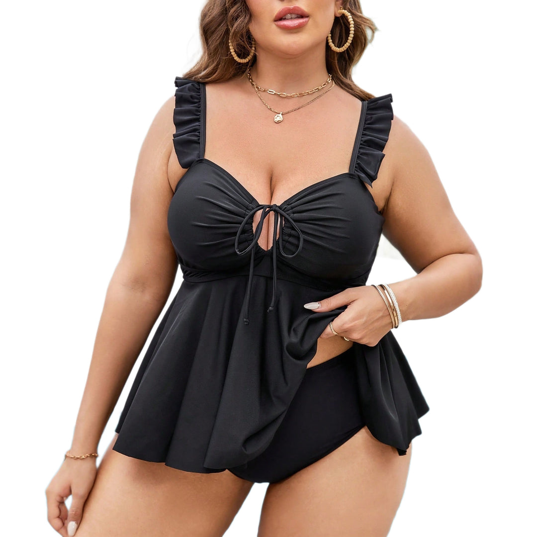 Damen Badeoberteil mit spielerischen Rüschendetails R&B
