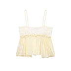 Damen Spitzen-Cami-Top mit zarter Rüsche und fließendem Schnitt R&B