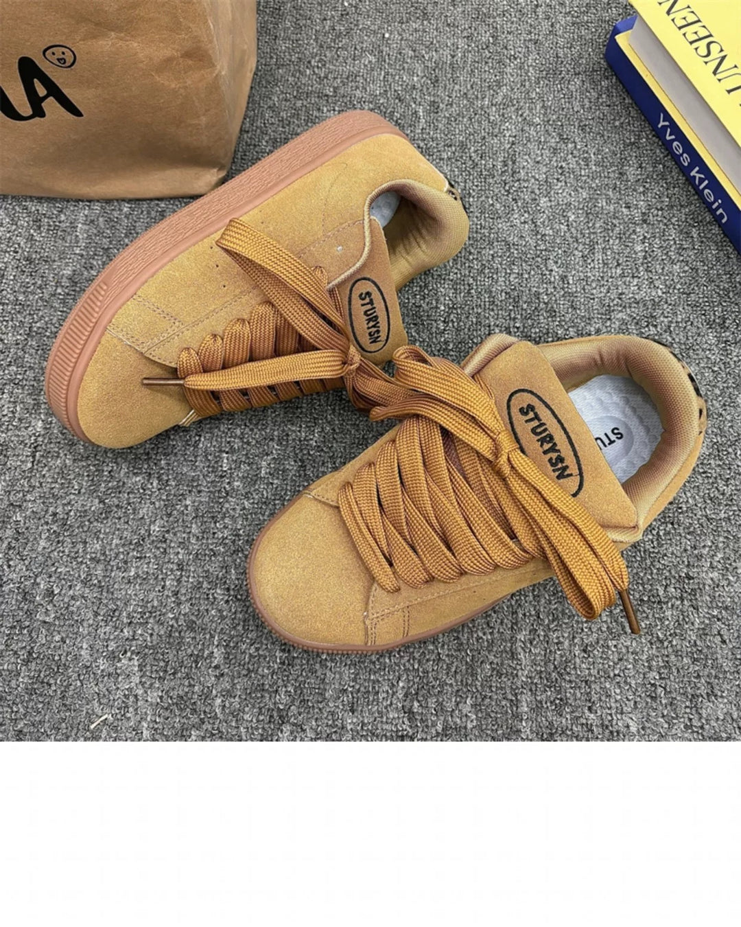 Damen modische Sneaker mit luxuriösem Veloursleder und komfortabler Dämpfung R&B