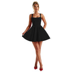 Damen Skaterkleid mit trägerlosem Design und ausgestelltem Rock R&B