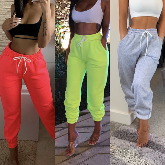 Damen Sportliche Sommerhose mit elastischem Bund und modischer Schnürung R&B
