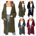 Damen gemütliche Strickjacke mit Taschen R&B