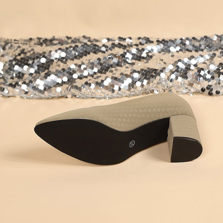 Damen Elegante Absatzschuhe mit tastbarem Zopfdesign R&B