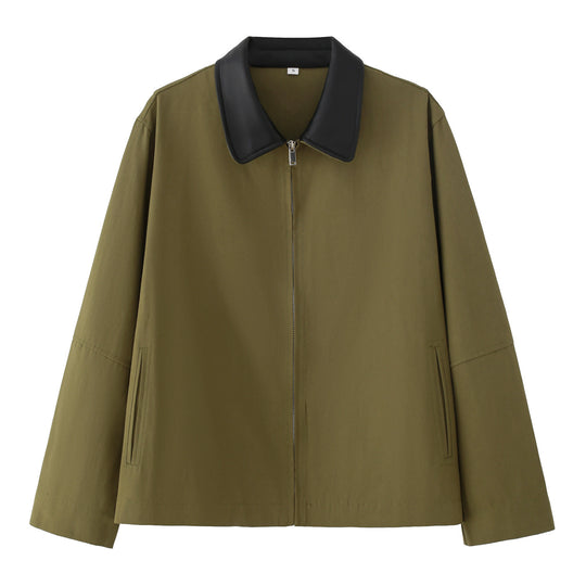 Damen lässige Übergangsjacke mit modernem Stehkragen und praktischen Taschen R&B