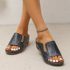 Damen Komfortable Mules mit verstellbarem Riemen