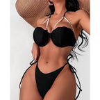 Damen Bikinioberteil mit eleganten Muschel-Details und verstellbaren Trägern R&B